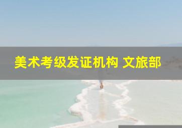 美术考级发证机构 文旅部